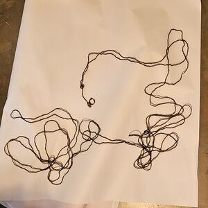 Maria Calderara Multi Brand Seed Bead Double Strand Olive Green Twisted Necklace